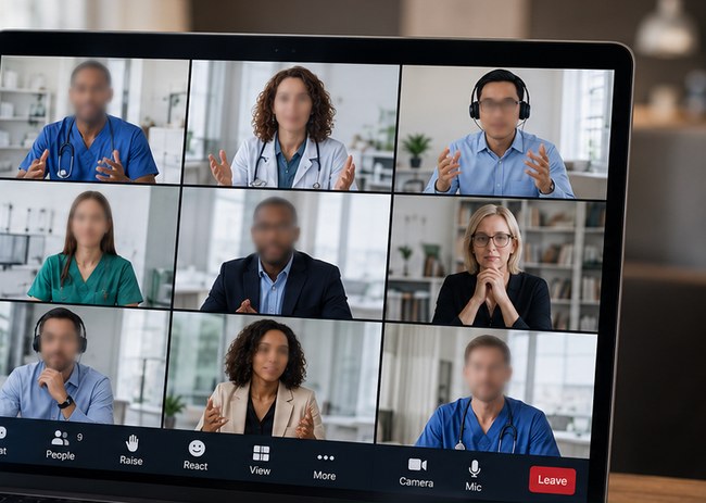 A multidisciplinary team meets over video call, representing the kind of cross-sector collaboration the CIN is built around
